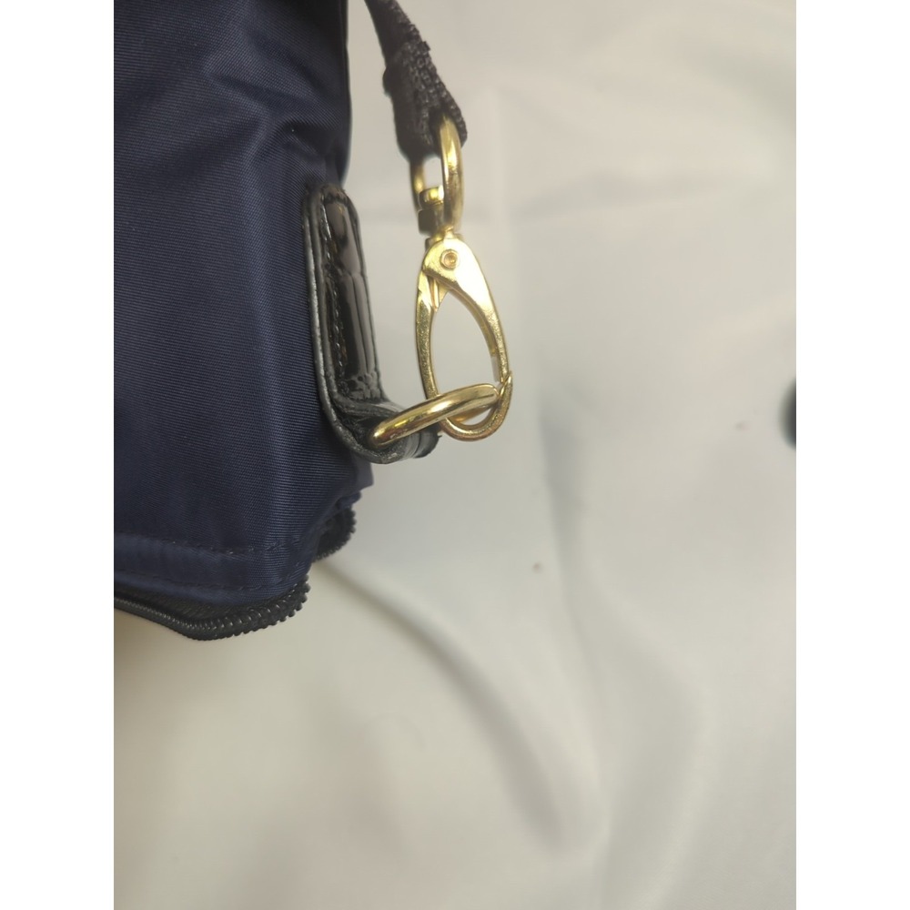 Samantha Brown Soft Travel Duffle Bag Navy Blue With Black Faux Croc Gently Used - Picture 6 of 13
